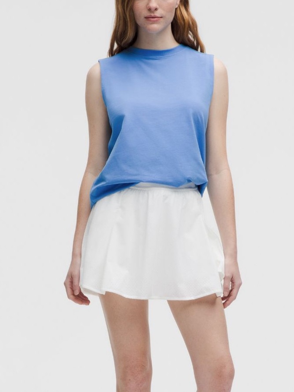 Lululemon All Yours Organic Cotton Tank in Pool Blue Size L